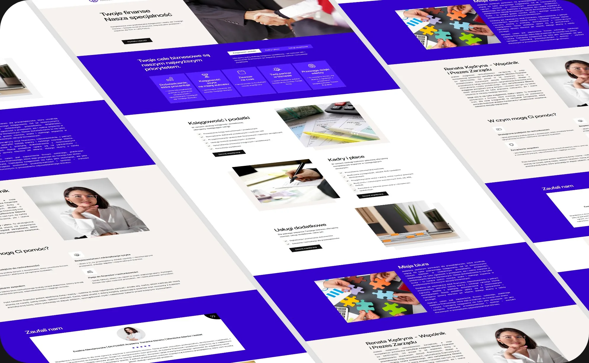 AccountSay - podstrony z ofertą księgowości, kadr i płac oraz zespołem