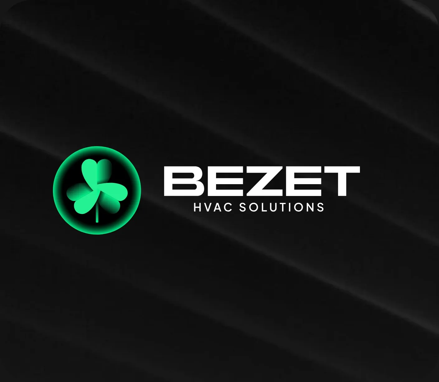 Bezet - logo HVAC Solutions na ciemnym tle